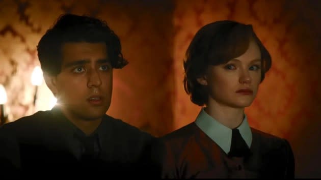 Ali Khan and Emma Laird in A Haunting in Venice