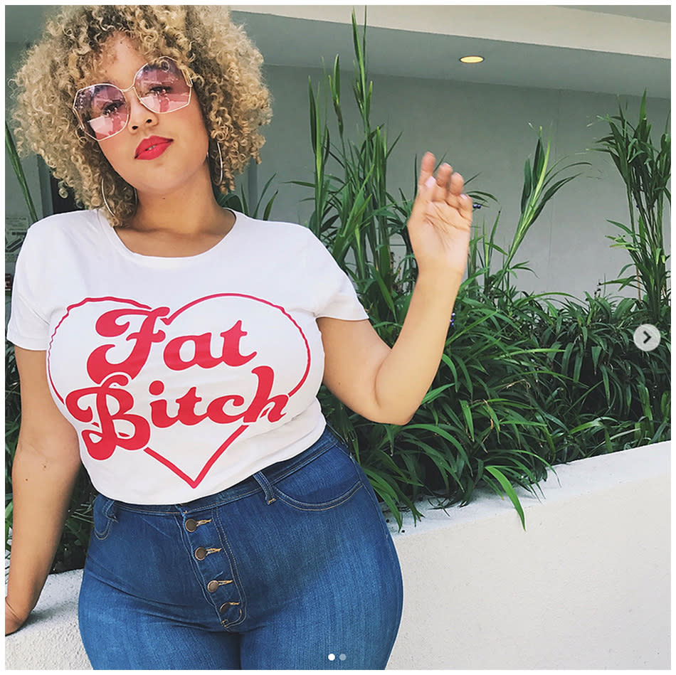 <p><strong><a rel="nofollow noopener" href="https://www.instagram.com/gabifresh/" target="_blank" data-ylk="slk:Gabi Fresh;elm:context_link;itc:0;sec:content-canvas" class="link ">Gabi Fresh</a></strong>, co-founder of <a rel="nofollow" href="https://www.yahoo.com/style/6-must-pieces-gabi-fresh-slideshow-wp-183805669.html" data-ylk="slk:Premme;elm:context_link;itc:0;sec:content-canvas;outcm:mb_qualified_link;_E:mb_qualified_link;ct:story;" class="link  yahoo-link">Premme</a><br>Follow people who reflect you on social media. Representation is so important, even more than we realize. Since mainstream media is slow to show <a rel="nofollow" href="https://www.yahoo.com/style/tagged/diversity/" data-ylk="slk:diversity;elm:context_link;itc:0;sec:content-canvas" class="link ">diversity</a>, we have to make conscious choices to diversify our feeds. Seeing positive images of people who have similarities to you as you scroll through social media definitely makes a difference. Also, find great clothes that you love and that fit you well. Dressing to cover up doesn’t make you feel good. Instead, make an effort to figure out your personal style and experiment with different options. There are so many more extended size ranges these days — no reason to stick to old-school fashion rules and matronly clothing. <br>(Photo: gabifresh/Instagram) </p>