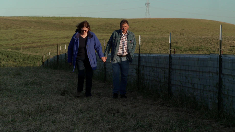 Jeannie McCormack and Al Medvitz on the farm that has been in their family for generations.  / Credit: CBS News