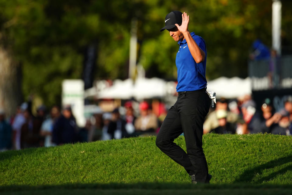 A landmark win for Cameron Champ. (Getty)