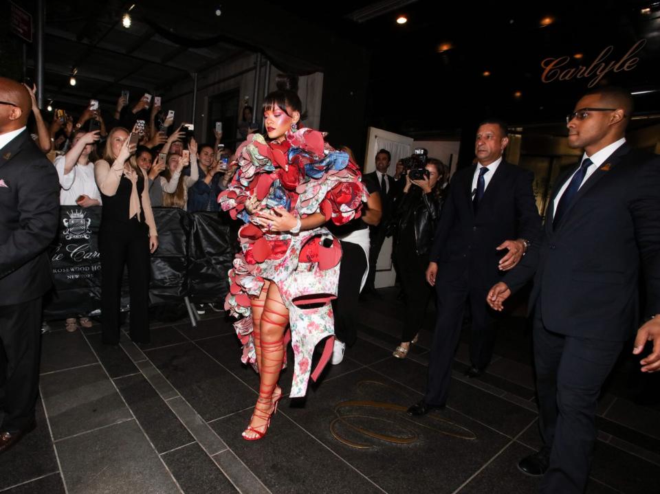 Rihanna leaves Carlye Hotel - Met Gala 2017