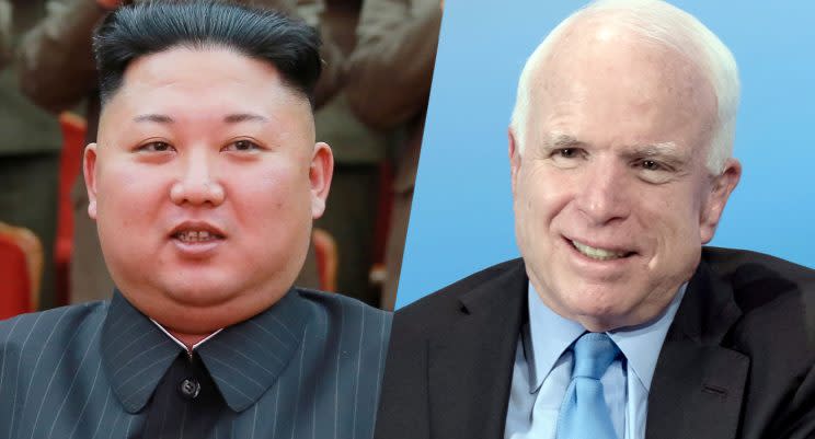 Kim Jong Un and Sen. John McCain