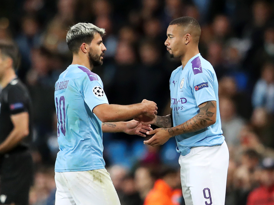 Manchester City strikers Sergio Aguero and Gabriel Jesus: Getty Images