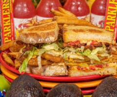 Fried green tomato BLT at Melt Bar and Grilled