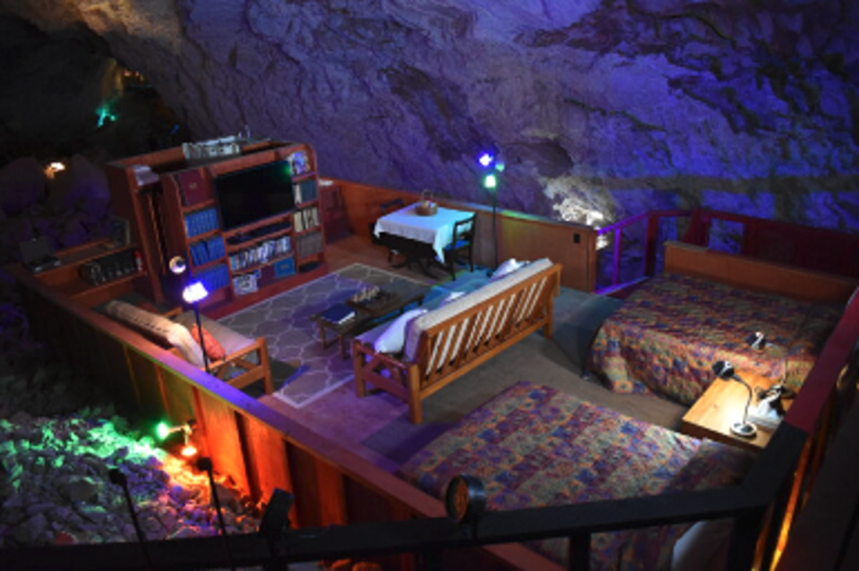 The caverns have what they call ‘the deepest, darkest, quietest, hotel room in the world’ (Grand Canyon Caverns)