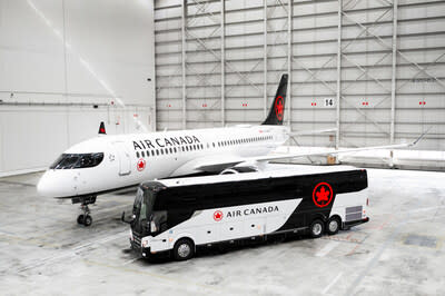 Now available for booking, the multimodal service will begin operating as a pilot project from John C. Munro Hamilton International Airport and the Region of Waterloo International Airport in May 2024. (CNW Group/Air Canada)
