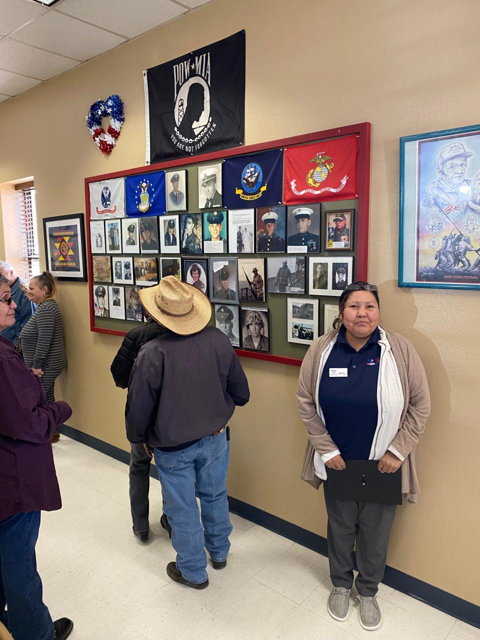 Bernadine "Bernie" Tyler, right, of the Dine Naazbaa Partnership has a more than 90% success rate in helping veterans iron out whatever issues they may be facing.