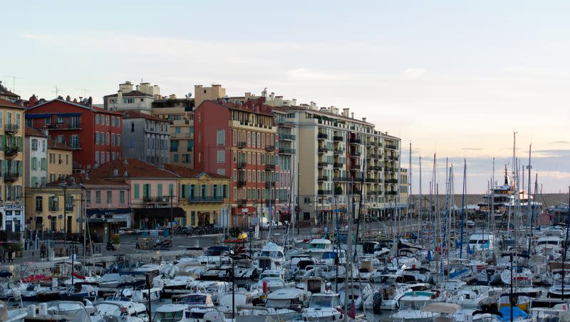 Le Port in Nice, France, is pictured in the evening on Nov.+ 16, 2023.