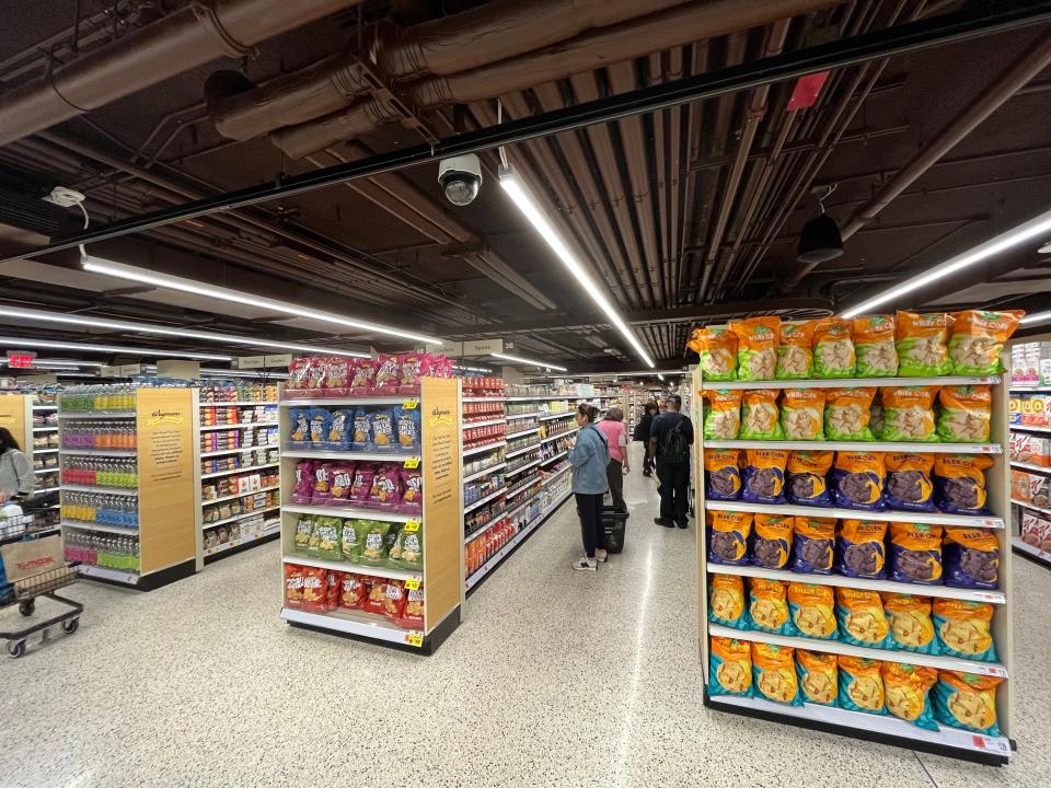 A view of the aisles at Wegmans.