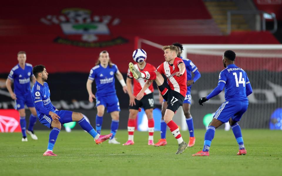 Leicester had to be content with with just a point against 10-man Southampton last Friday  - GETTY IMAGES