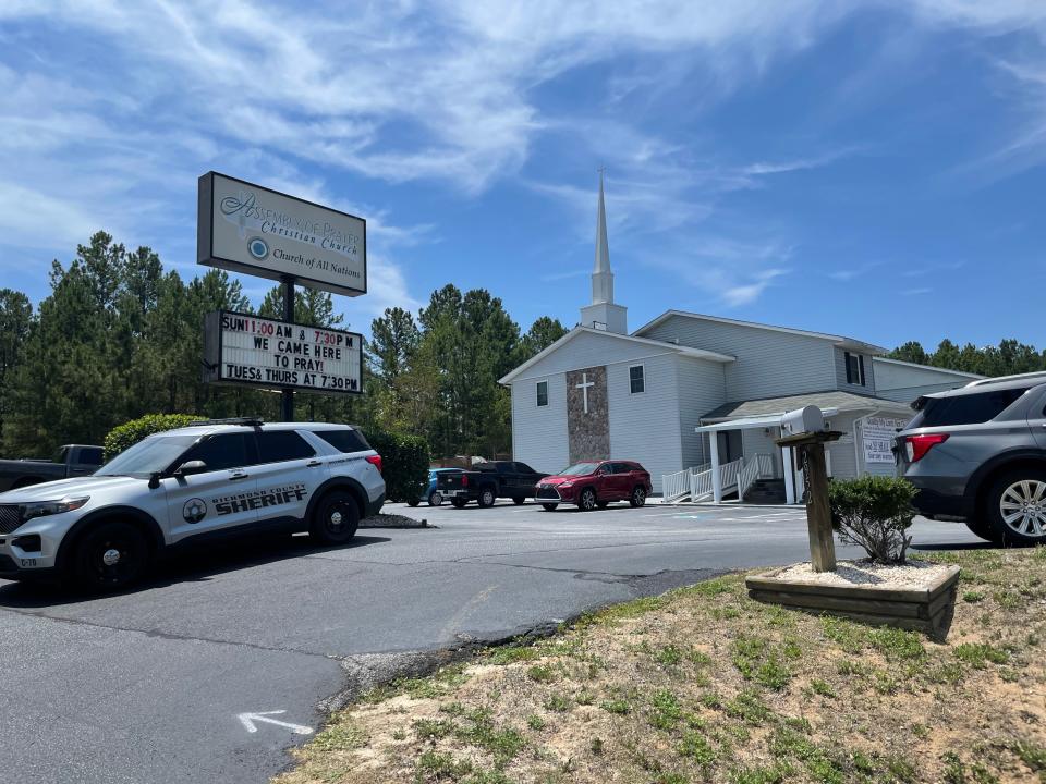 FILE - The Assembly of Prayer church on Old Tobacco Road, which is one of the House of Prayer Christian Church's locations, was raided by the FBI in June 2022.