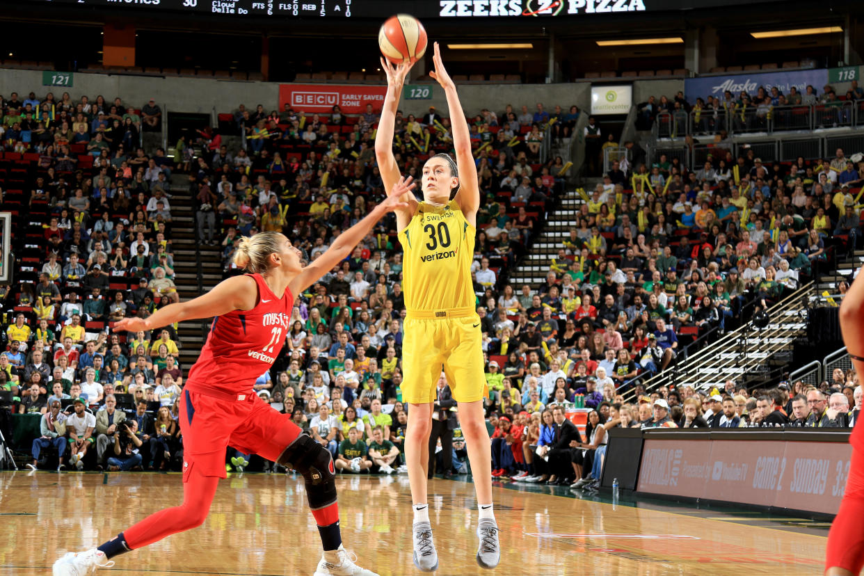 Many WNBA players compete in overseas leagues after their season here is over in order to make a living. (Photo: Joshua Huston via Getty Images)