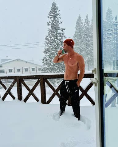 Chris Hemsworth Goes Shirtless in the Snow on Japanese Vacation