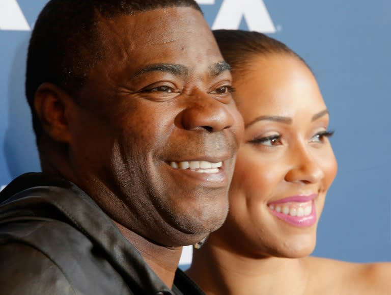 Actor/comedian Tracy Morgan and Megan Morgan attend the FX Networks Upfront Screening Of "The People v. O.J. Simpson: American Crime Story"on March 30, 2016 in New York City