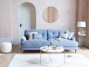 <p>The third most sought-after colour or 2021 is classic blue. Another versatile choice, deep blue velvet sofas are luxurious, pillowy powder blue sofas are a bit more country cosy, and greener variations like a teal or sapphire, introduce richer undertones that sit well with a collection of indoor plants and natural materials.</p><p>Pictured: <a href="https://loaf.com/products/sugar-bum-sofa?slide=1" rel="nofollow noopener" target="_blank" data-ylk="slk:Sugar Bum Sofa at Loaf;elm:context_link;itc:0;sec:content-canvas" class="link ">Sugar Bum Sofa at Loaf</a></p>