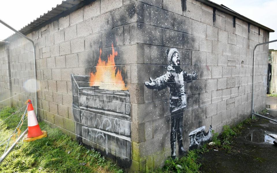 Season's Greetings, a Banksy mural in Taibach, Port Talbot