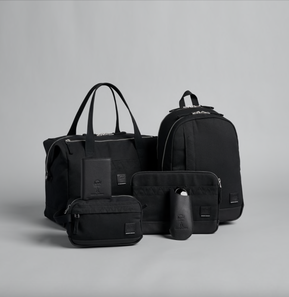 Pieces from the Herschel capsule for B. Shop at Bergdorf Goodman.