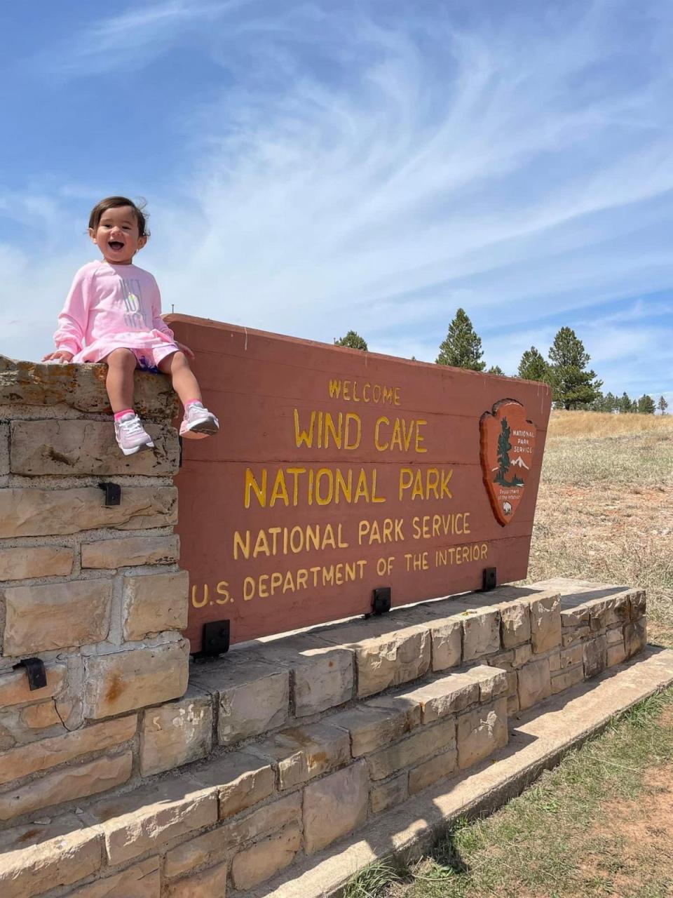 PHOTO: 3-year-old Journey Castillo completed her quest to visit all 63 of America’s national parks alongside her parents, Eric and Valerie Castillo. (Valerie Castillo & Eric Castillo)