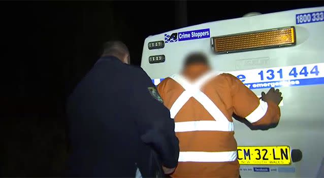 The father was arrested Friday night following a vehicle stop. Source: NSW Police