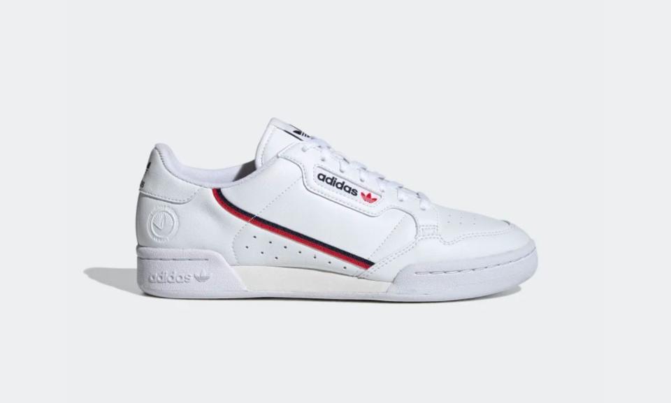 A classic with a new spin — they're vegan! <a href="https://www.adidas.com/us/continental-80-vegan-shoes/FW2336.html" target="_blank" rel="noopener noreferrer">Get it for $85 on sale at Adidas</a>.