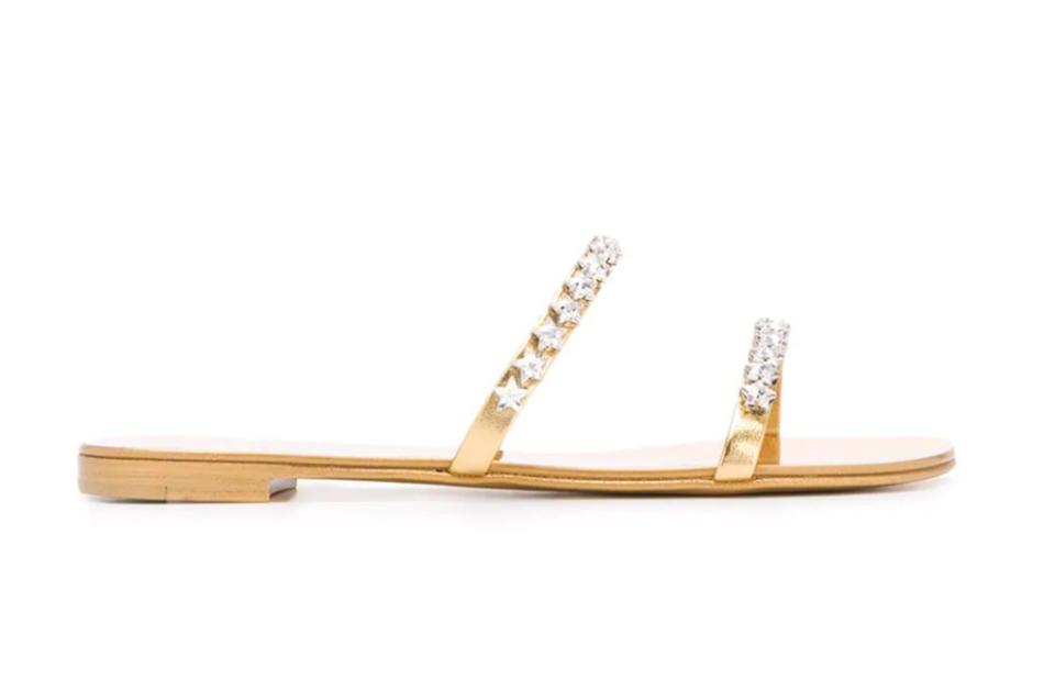 giuseppe zanotti, star crystal flats