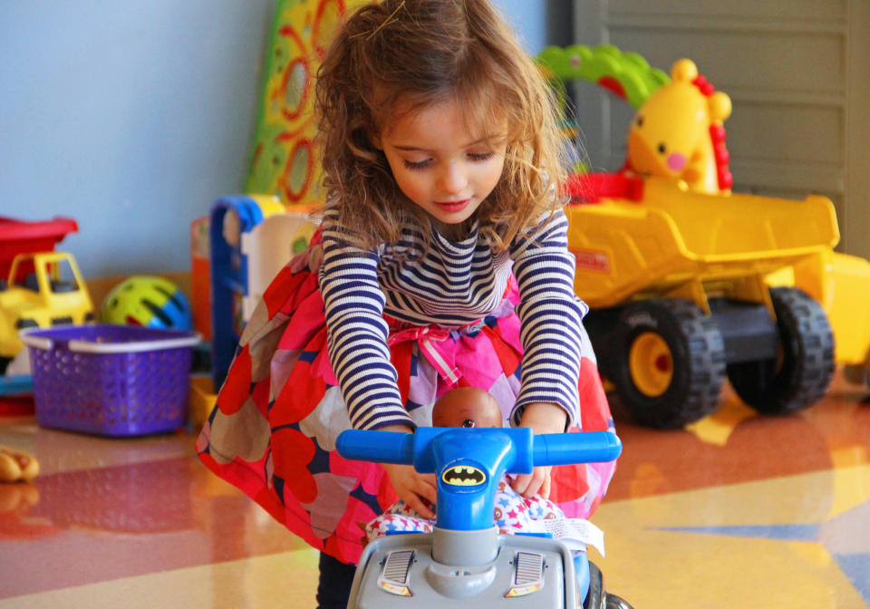 Gisele Smith, 2, was born prematurely to drug-addicted parents. She is now thriving with her adopted mother, Liz Smith who works as a nurse. (Photo: Franciscan Children’s Hospital)