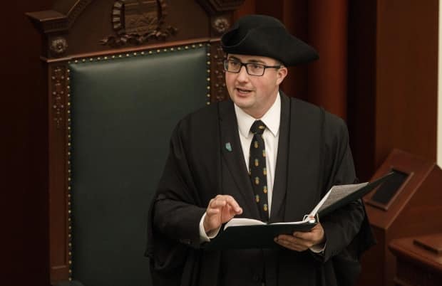 Speaker Nathan Cooper is looking at a new virtual voting system for MLAs.  (The Canadian Press - image credit)