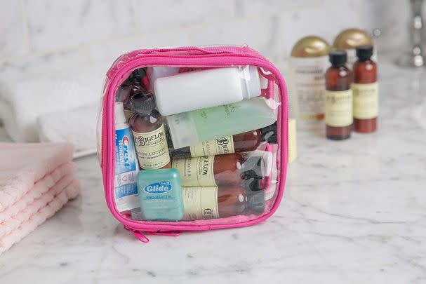 Or if you're not in need of containers, a clear TSA-approved toiletry bag