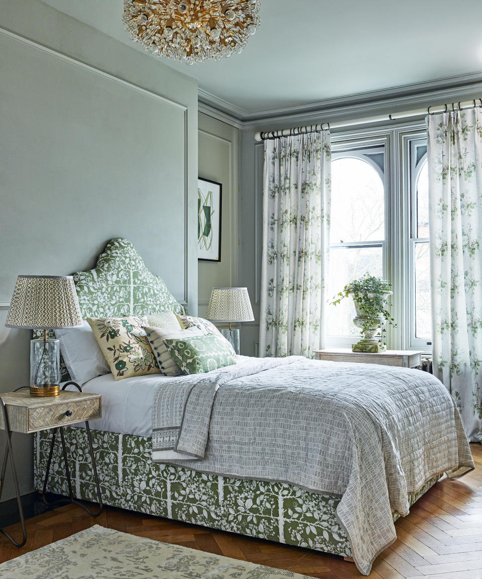 <p> Painting both walls and ceiling in the same color can create a cocooning feel.&#xA0; </p> <p> Soft greens were used in this garden-inspired room and adding leafy patterns and florals works well as they&#x2019;re all based on the same color palette.&#xA0; </p>