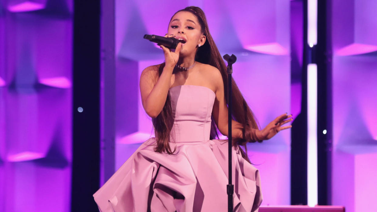 Mandatory Credit: Photo by Todd Williamson/January Images/REX/Shutterstock (10015791be)Ariana GrandeBillboard's 13th Annual Women in Music, Show, Pier 36, New York, USA - 06 Dec 2018.