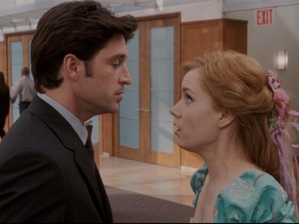 Patrick Dempsey and Amy Adams in the law office scene in enchanted