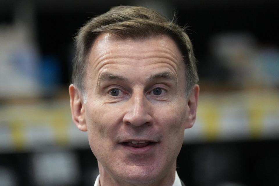 Jeremy Hunt has admitted scrapping National Insurance (NI) won’t happen “any time soon”.
Photo: PA