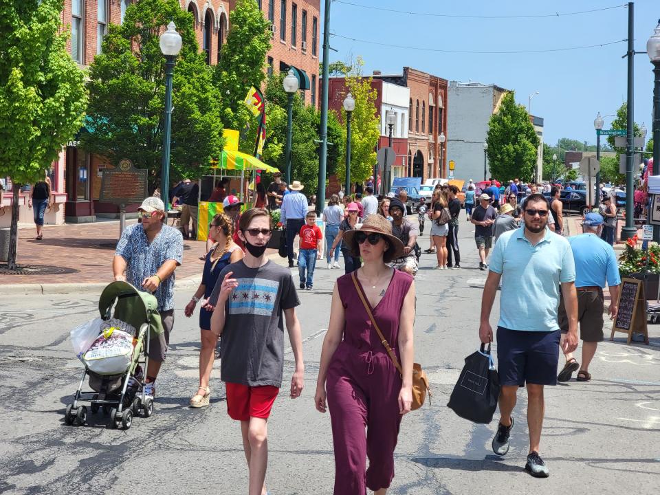 Front Street, Monroe, Michigan.