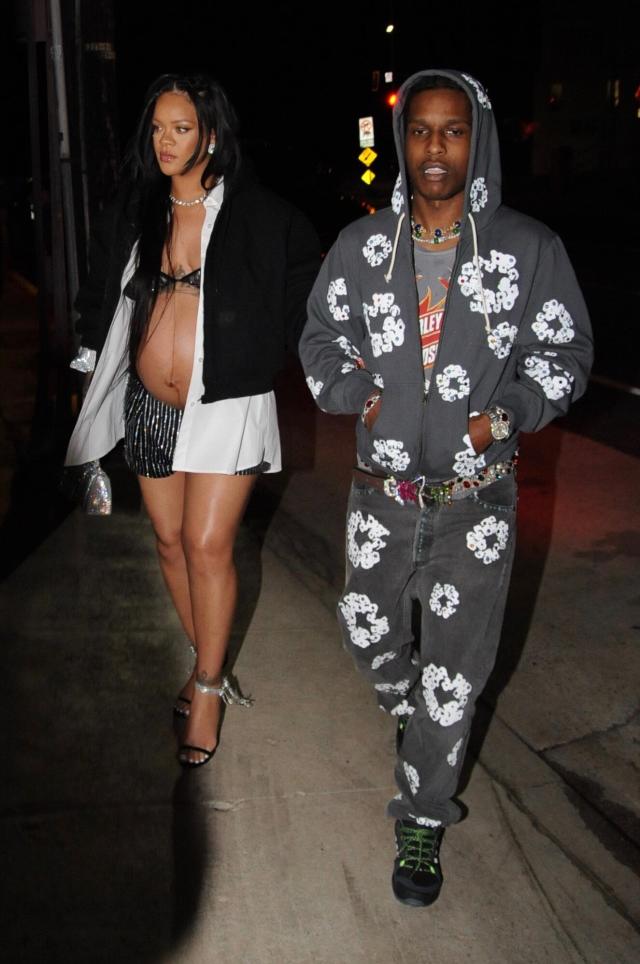 Rihanna Brings S&M Fashion to A$AP Rocky Date Night With Cone Bra