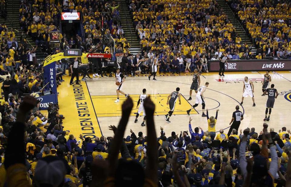 A longtime Bay Area sports broadcaster reportedly stole a Warriors security staffer’s jacket while covering the team in San Antonio last week. (Photo by Ezra Shaw/Getty Images)