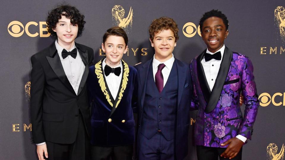 The young stars of the Netflix hit celebrated the show's nominations in style.