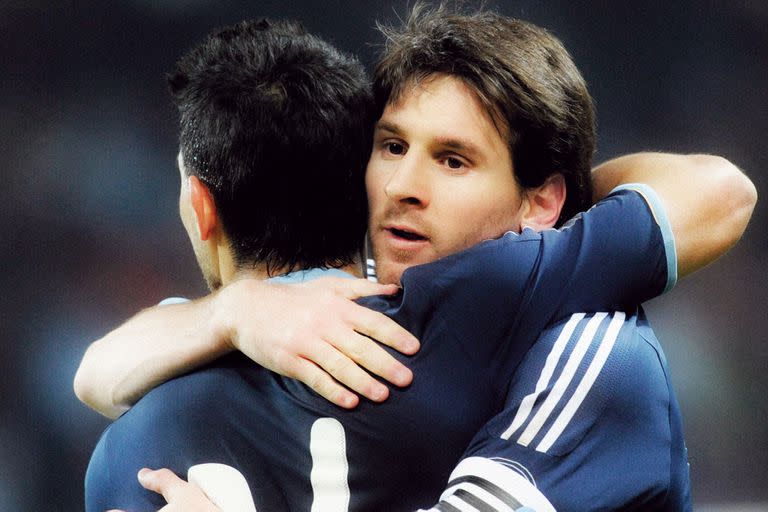 Messi con Aguero