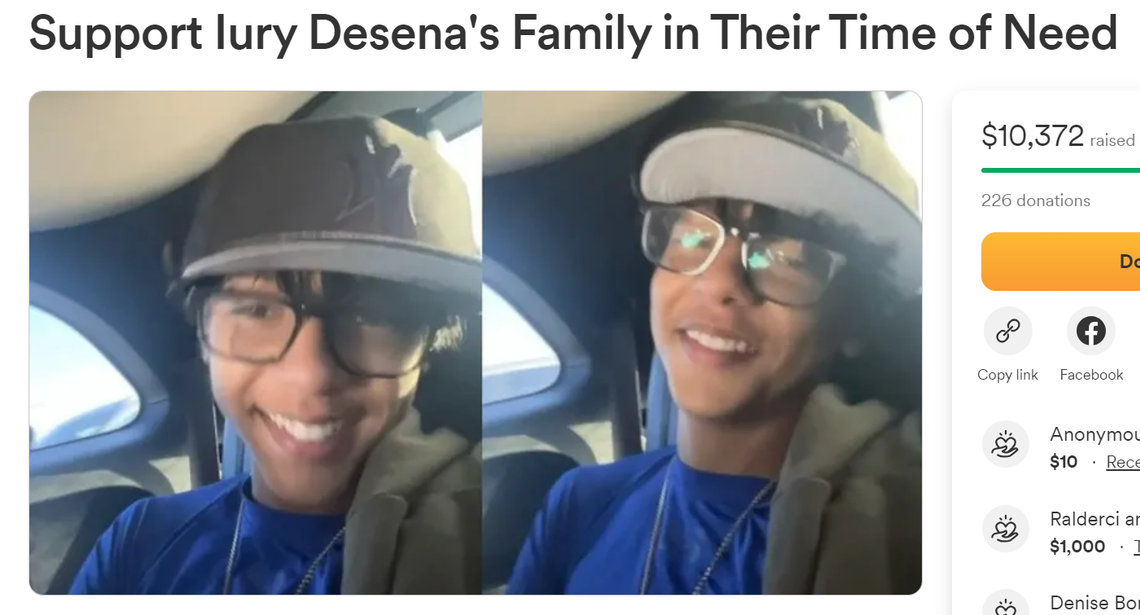 Family members of the boy stabbed at Winston Park and Nature Trail, 5201 NW 49th Ave., in Coconut Creek, Florida, on April 20, 2024, have identified him as 15-year-old Iury Desena. The teen died at the hospital a week later. GoFundMe