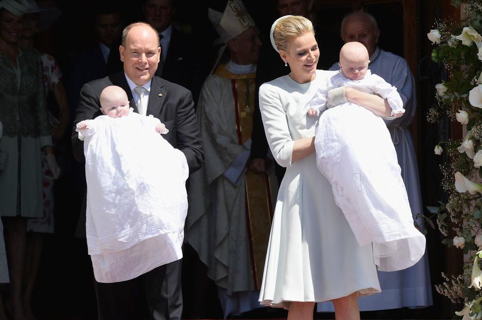 baptism of the princely children at the monaco cathedral