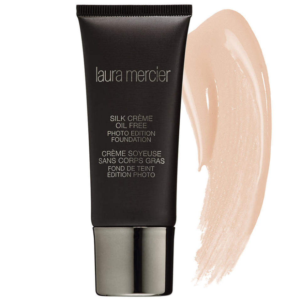 <p>People have been raving about Laura Mercier's foundations for years, and for good reason: they do exactly what they promise. This oil-free product works on every skin type and stays put for up to 10 hours. And the best part? It actually stays even and smooth on your skin instead of crumbling off as the day goes on. ($48; <a rel="nofollow noopener" href="http://www.sephora.com/silk-creme-oil-free-photo-edition-foundation-P136022" target="_blank" data-ylk="slk:sephora.com;elm:context_link;itc:0" class="link ">sephora.com</a>) </p>