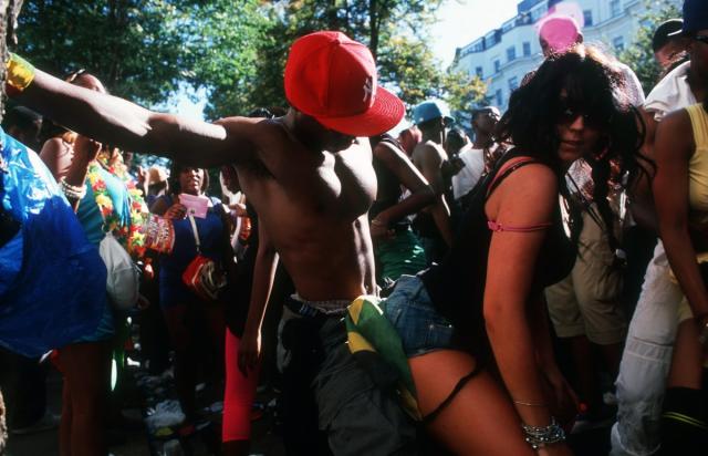 Dancers at Colville Gardens, Notting Hill Carnival (Universal Images Group via Getty)