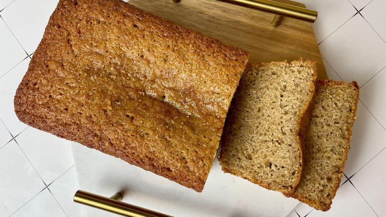 A loaf of Trader Joe's Banana Bread Mix