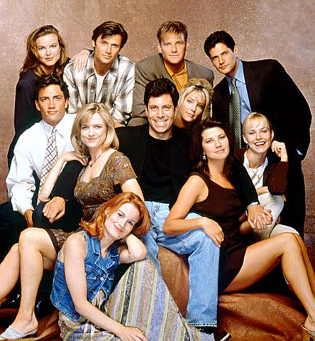 <p>Everett</p> 'Melrose Place' alum Marcia Cross, Andrew Shue, Courtney Thorne-Smith, Laura Leighton, Grant Show, Darren Star, Doug Savant, Heather Locklear, Daphne Zuniga, Thomas Calabro and Josie Bissett.