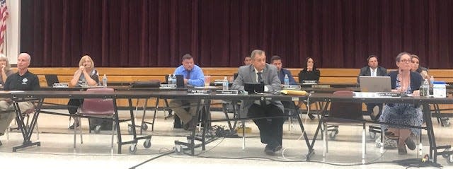Toms River Regional Board of Education members at the June 30, 2021 meeting at High School South.