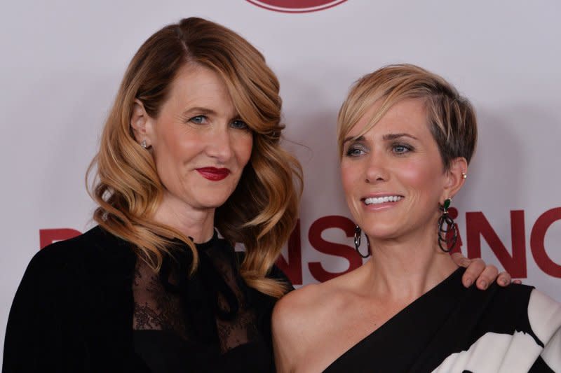 Kristen Wiig (R) and Laura Dern reteamed for "Palm Royale." File Photo by Jim Ruymen/UPI