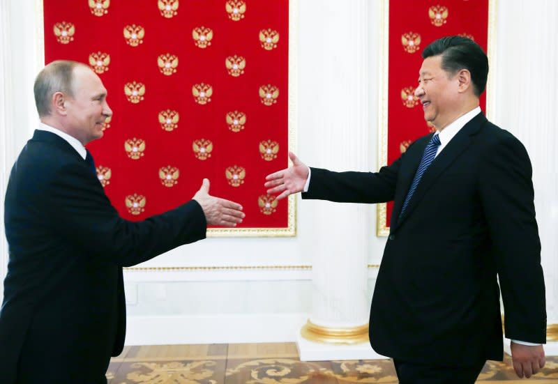 中國國家主席習近平（右）與俄羅斯總統普京（左）今年第3度會面（AP）
