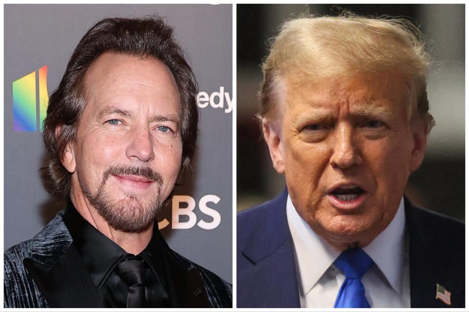 Eddie Vedder and Donald Trump (Getty)