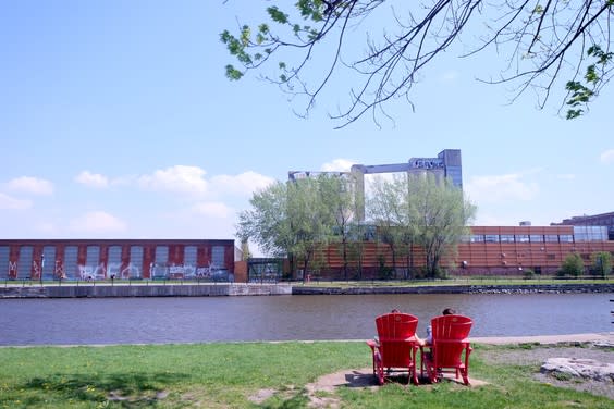 Bike along the St. Lawrence for stunning Montreal views. Photo courtesy of Jim Byers. 