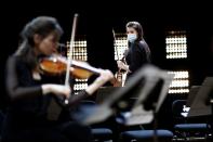 Rehearsal for a concert without audience at the Philharmonie de Paris