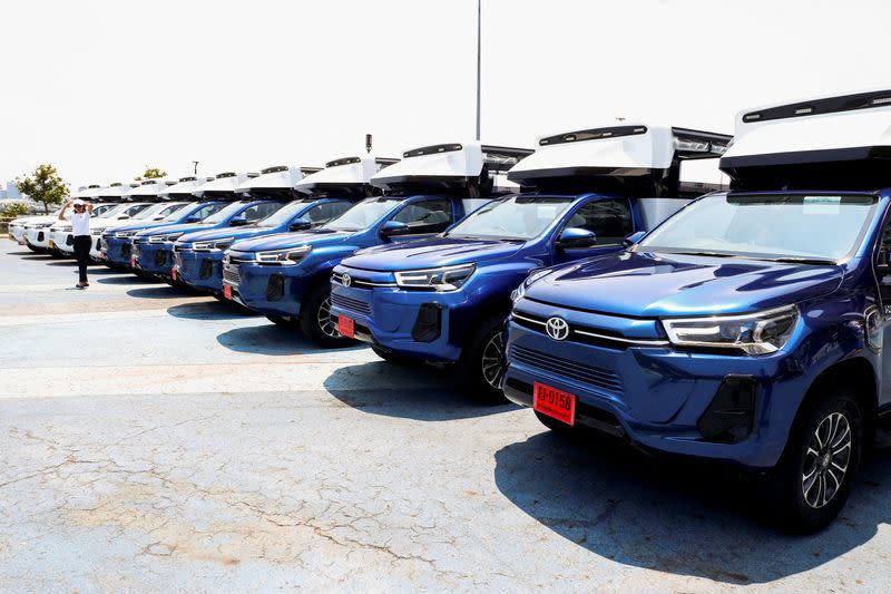 FILE PHOTO: Toyota pilots EV pickup trucks in key Thai market